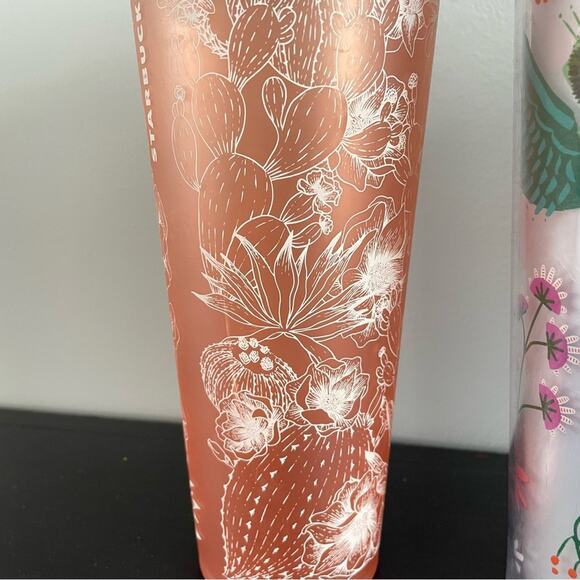 Starbucks Bundle Deal 4 Tumbler Cups Mermaid Opaque Bird Floral Dome Drink Cold - Picture 5 of 5